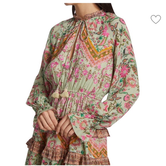 HEMANT & NANDITA Cotton Floral Minidress - Picture 4 of 15